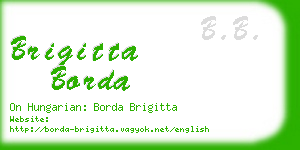 brigitta borda business card